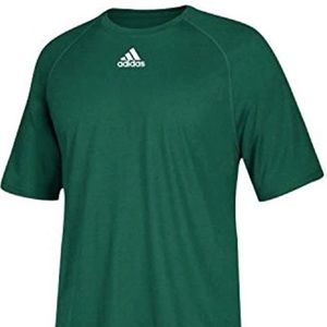 Adidas Climalite Green Short Sleeve Men’s Shirt Polyester T-Shirt Tee Size S